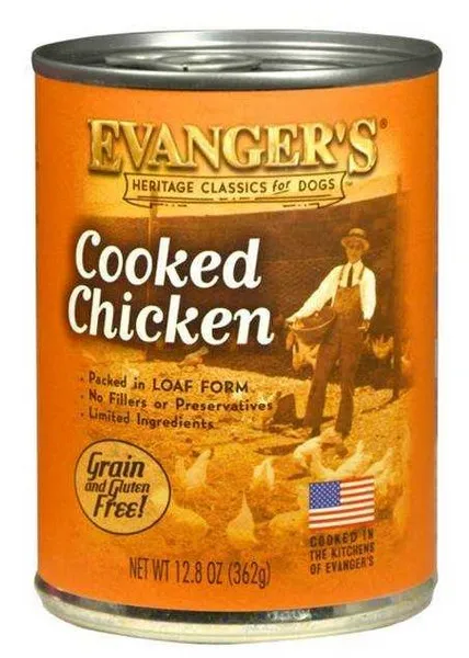 12/12.8oz Evanger's All-Meat Classic Cooked Chicken For Dogs - Food